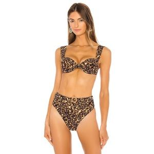 WEWOREWHAT Emily Tortoise Shell Swim Bottom XS NWT